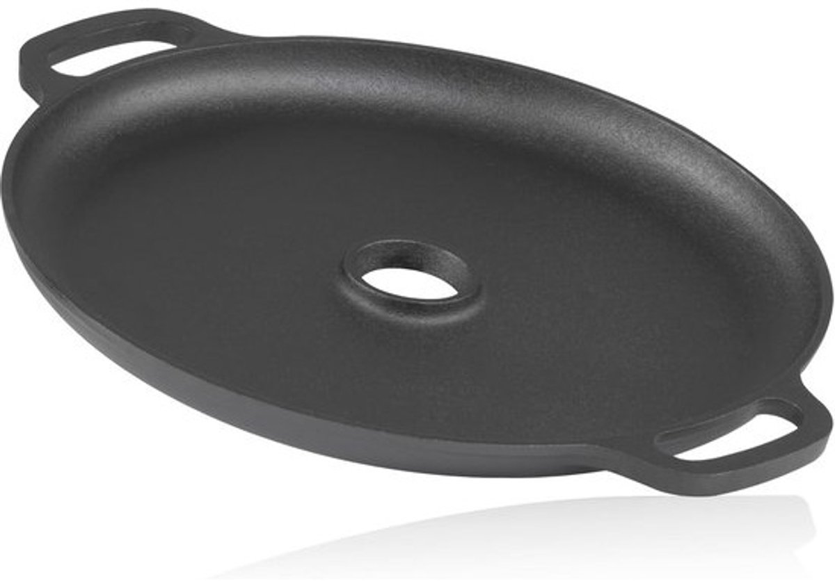 Gietijzeren Plancha Ø 34,5 cm voor Raketoven en BBQ | Grillplaat Preseasoned