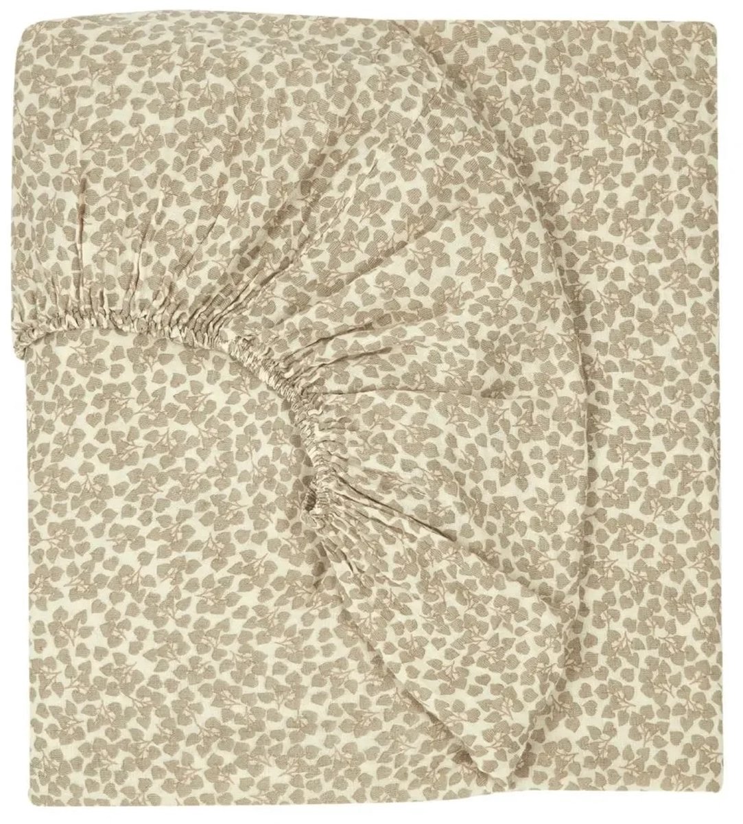Nobodinoz WABI SABI hoeslaken voor ledikant, 70 x 140 cm, kleur: Lichtgroen Yumiko