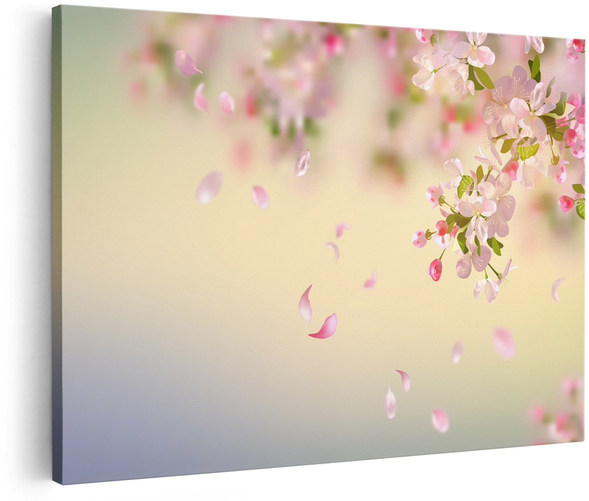 Artaza Canvas Schilderij Appelbloesem - Bloemen - 150x100 cm - Groot - Foto Op Canvas - Wanddecoratie Woonkamer