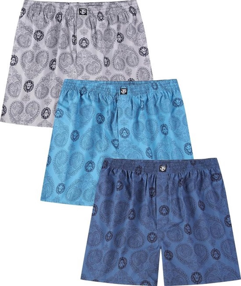 Heren Boxershorts Katoen - Comfortabele Geweven Onderbroek Met Prints - Multi-pack