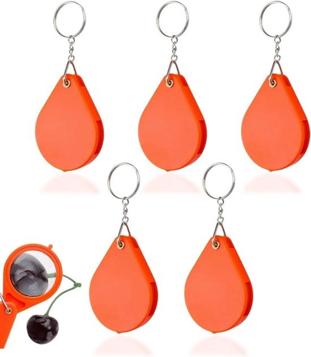 Inklapbare loep 10x vergroting - 5 stuks - Draagbare mini leesloep - Compacte vergrootglas voor kleine letters en details