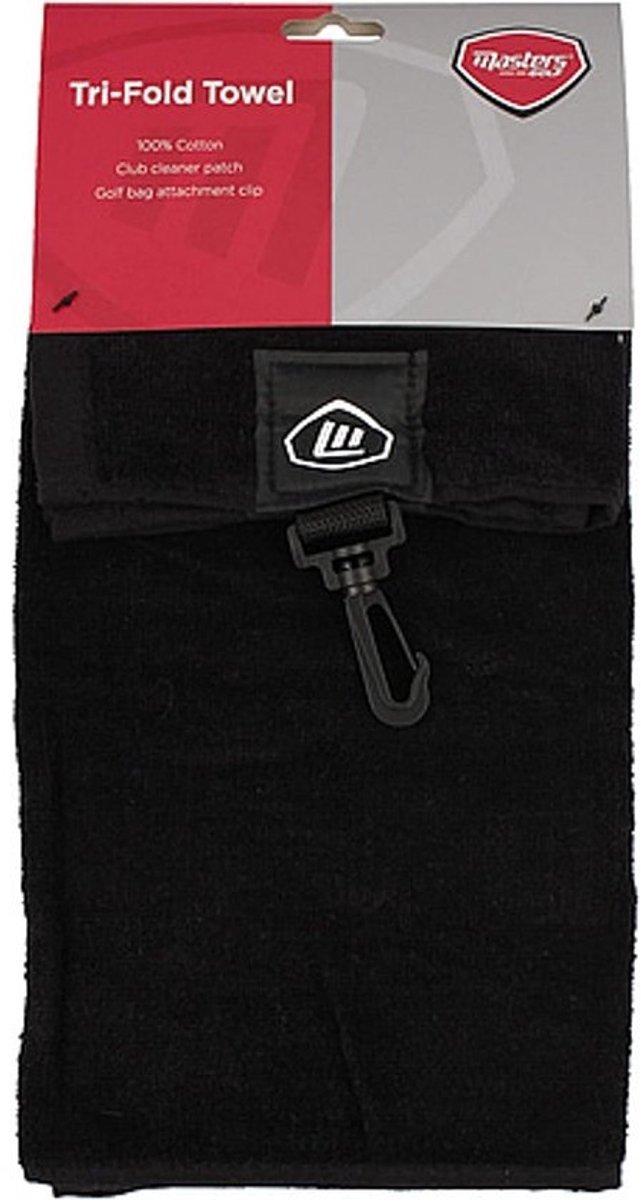 Fitness Masters Tri-Fold Handdoek voor Unisex Sporters - Zwart — afbeelding 2