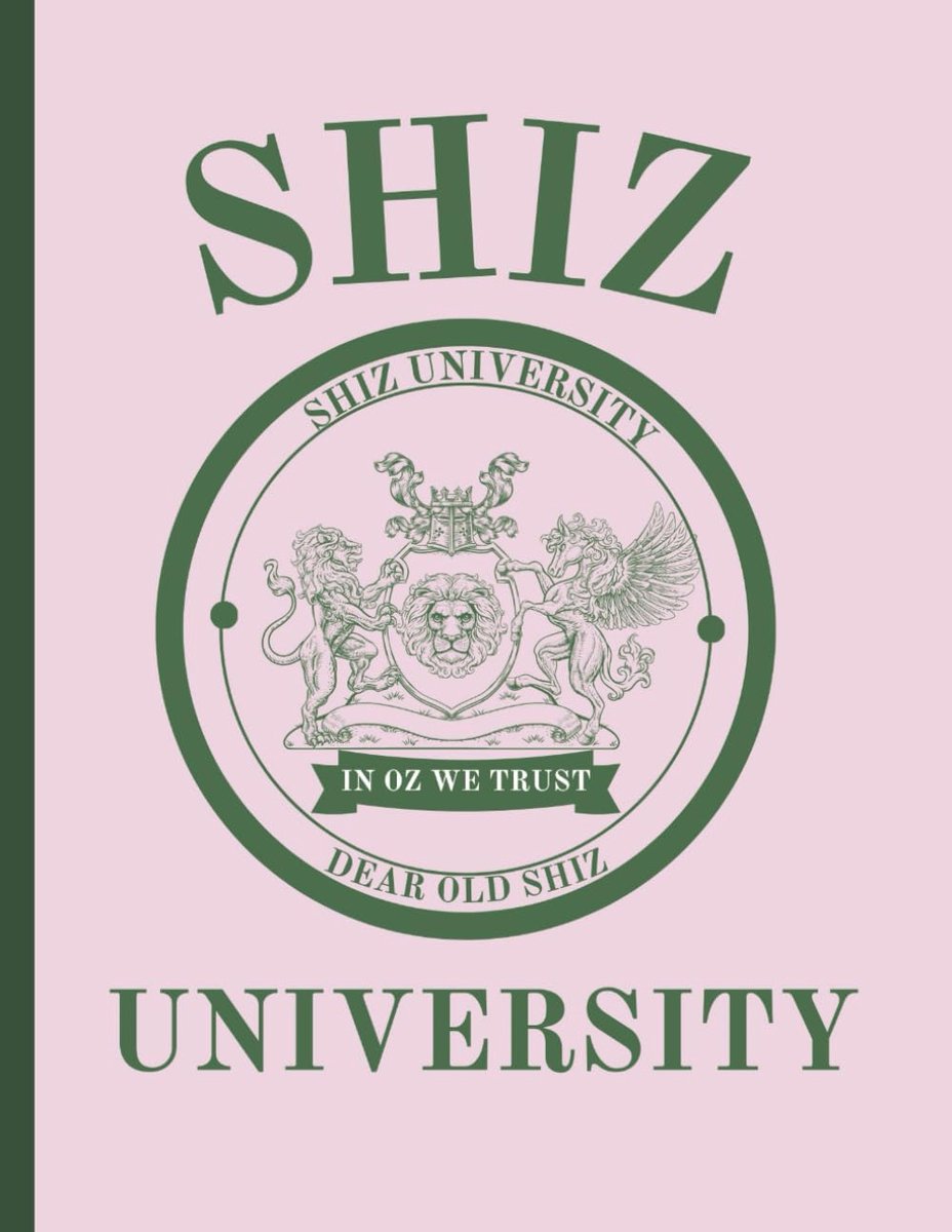 Green and Pink Shiz university composition Notebook: Cute, Girl, Aesthetic, wicked College Ruled wide ruled, 8.5x11 - ShopVlot