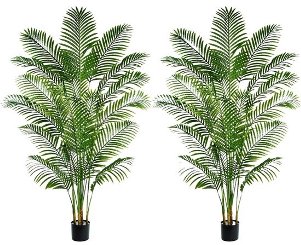 Kunstpalmboom Set van 2 - 1,5 Meter Hoge Nep Palm voor Binnen en Buiten