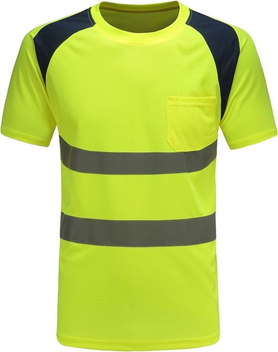 Veiligheids T-shirt Korte Mouwen Hoog Zichtbaar Geel EN20471 Klasse 2