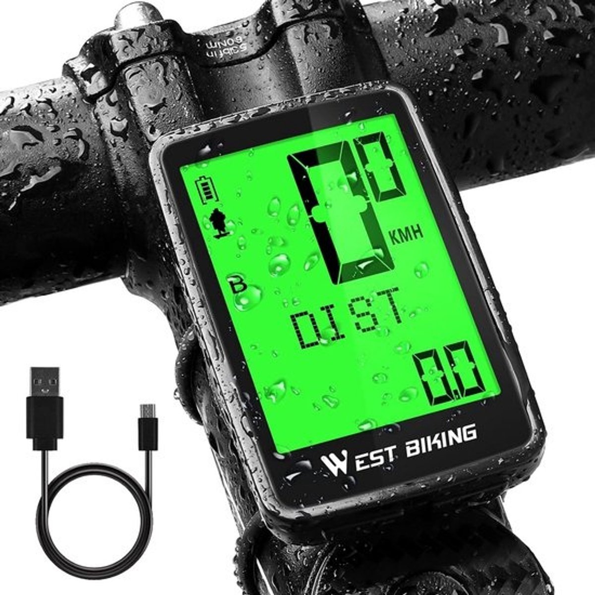 Kilometerteller Fiets - Snelheidsmeter - Fietscomputer Draadloos - Tracking