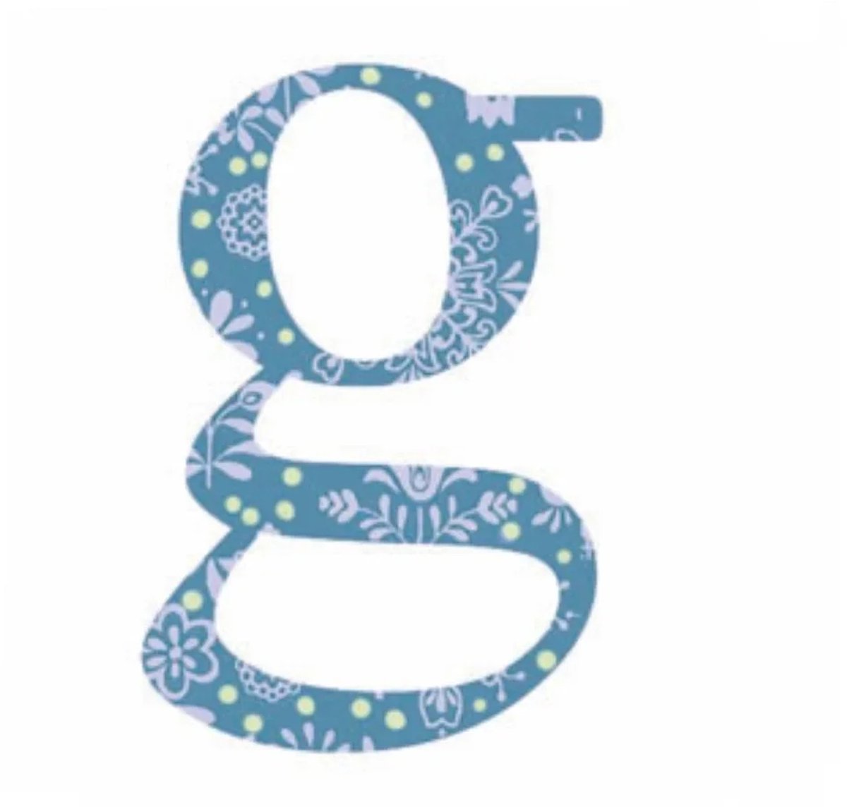 Lilipinso stickers blauwe letter g