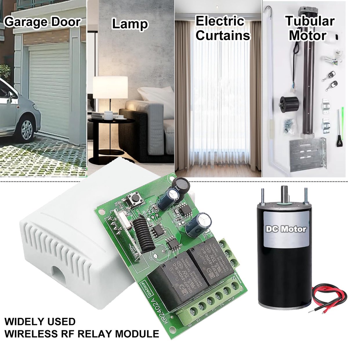 QIACHIP 2 Kanaals Draadloze Afstandsbediening Relais Schakelaar DC 12 V 24 433 Mhz - ShopVlot