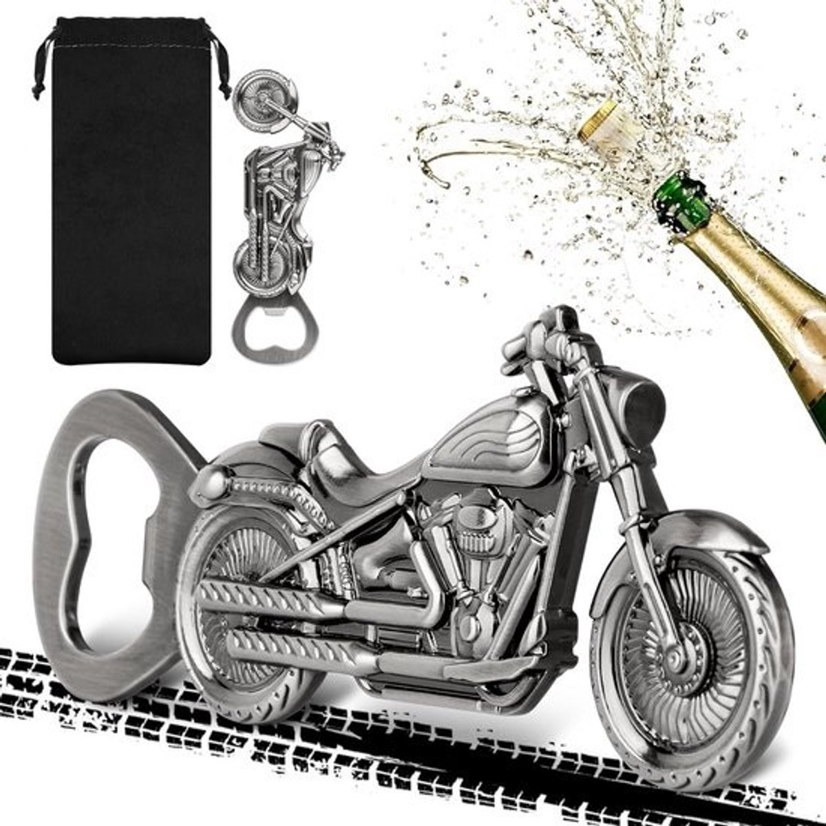 Motorfiets Flesopener - Cadeau voor Mannen, Vaderdag en Verjaardag