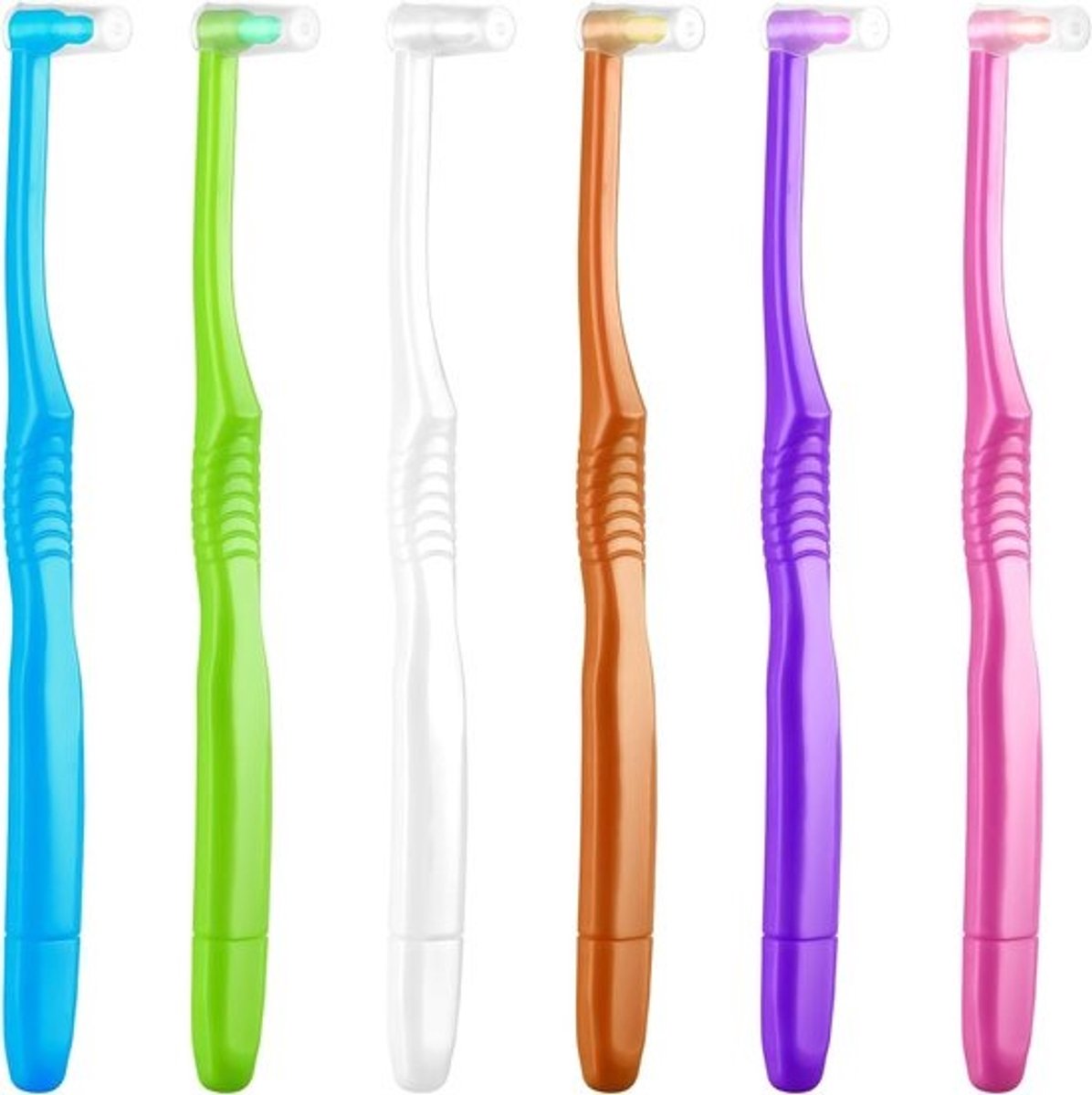 Tandenborstel Set - Reinigingsborstels - Orale Hygiëne - 2-in-1 Ontwerp - 6 Stuks - Blauw