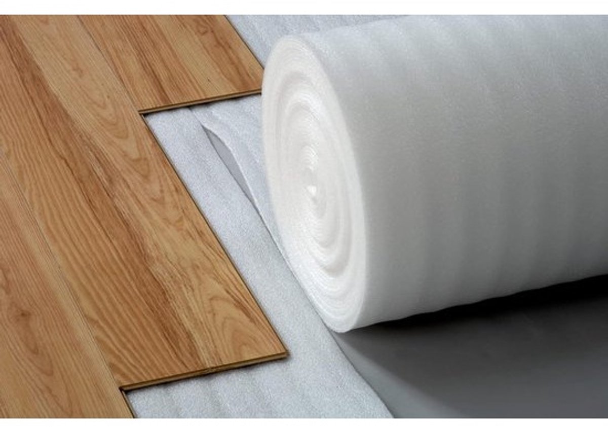 2mm Schuim Onderlaag voor Laminaat, Hout en Vinyl Vloeren - Comfort & Geluidsisolatie incl. Waterdicht