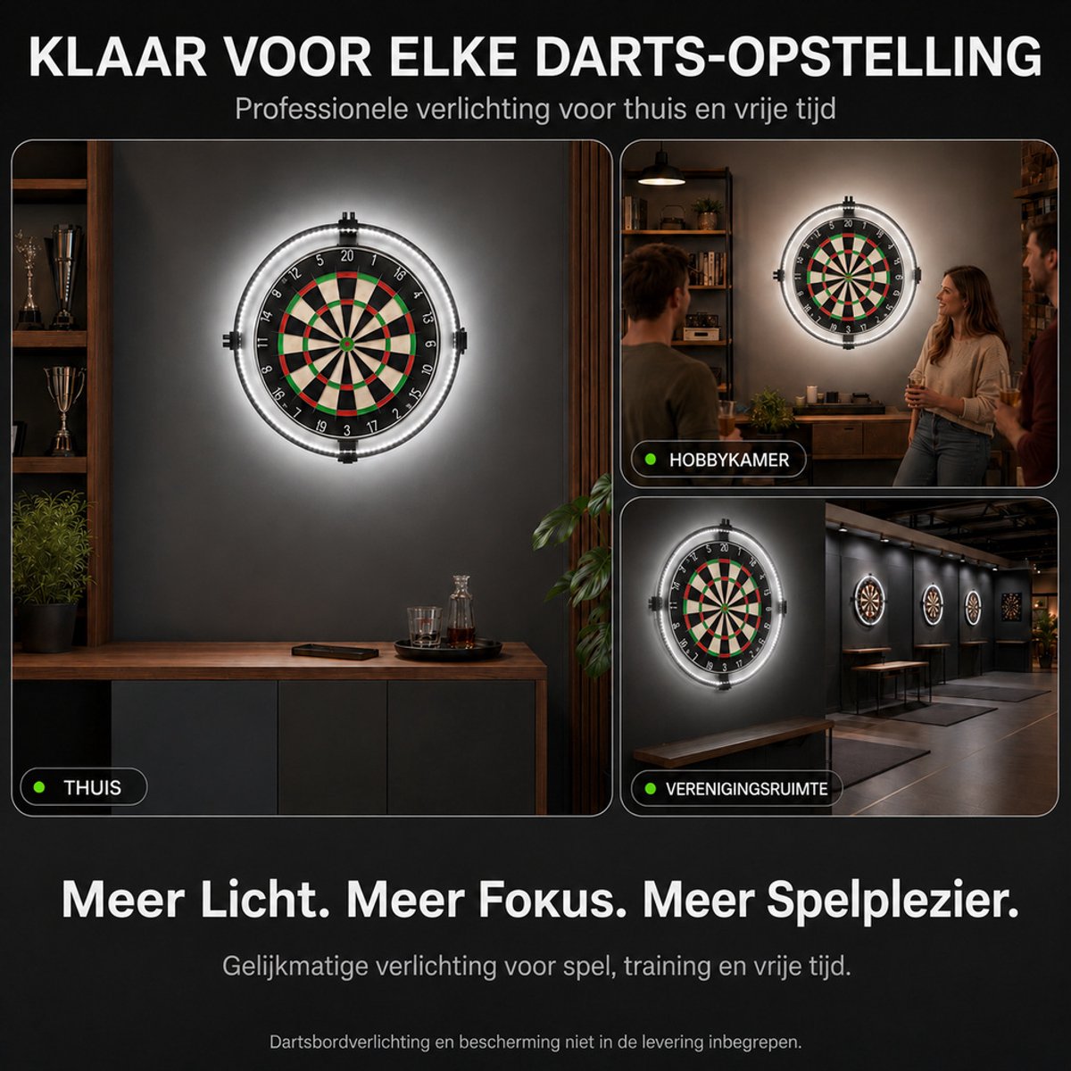 Dartbordverlichting en LED-lichtring thumbnail 5