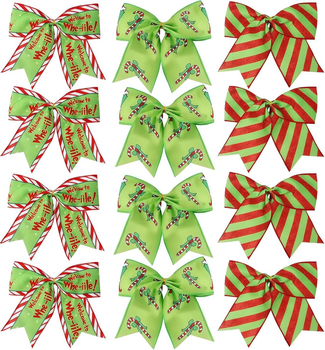 12 Stuks Grote Kerststrikken voor Boom en Cadeauverpakking, Decoratieve Wreaths Bows voor Feestelijke Versiering en Ambachten