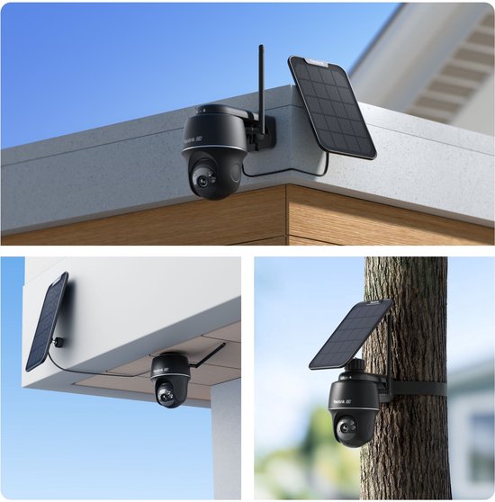 Reolink Argus PT Ultra, Eerste 4K Batterij Beveiligingscamera‘s Draadloos Buiten, 360° Pan Tilt Auto-Tracking, 8MP Kleuren Nachtzicht, 2.4/5 GHz Wi-Fi 6, Geen Abonnementen, Home Hub Compatibel, Zwart van Merkloos — afbeelding 5