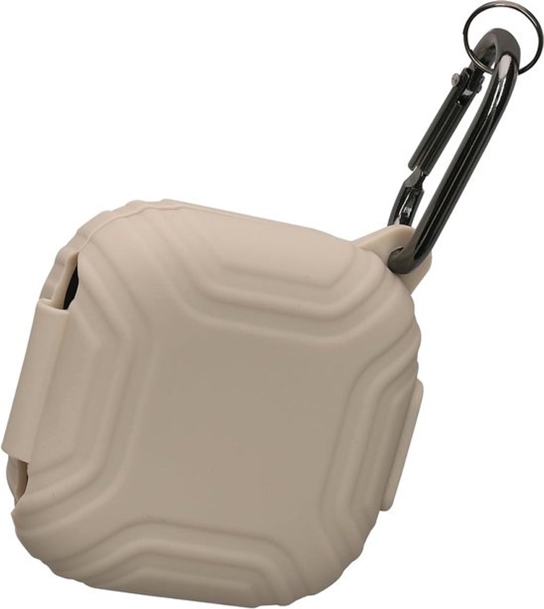 Silicone hoesje voor Shokz OpenFit T910 - Flexibele beschermende cover voor oordopjes etui - Beige