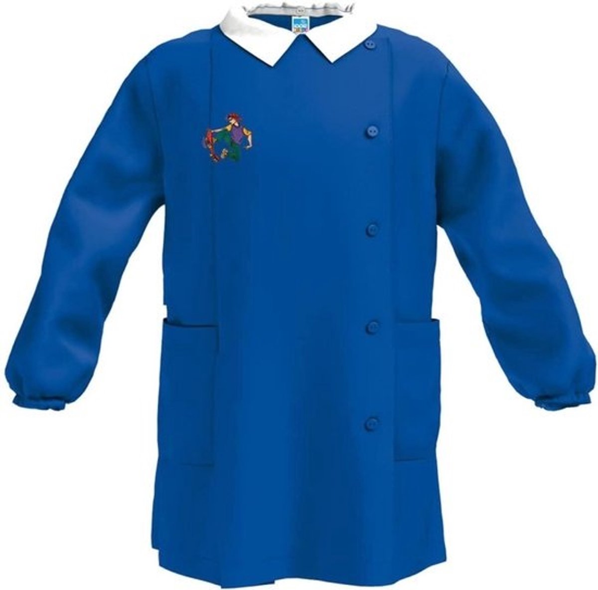 Basisschort Kind - Jongens Schort - Draagcomfort - Knoop of Rits - 45/2 - 110/15 - Blauw