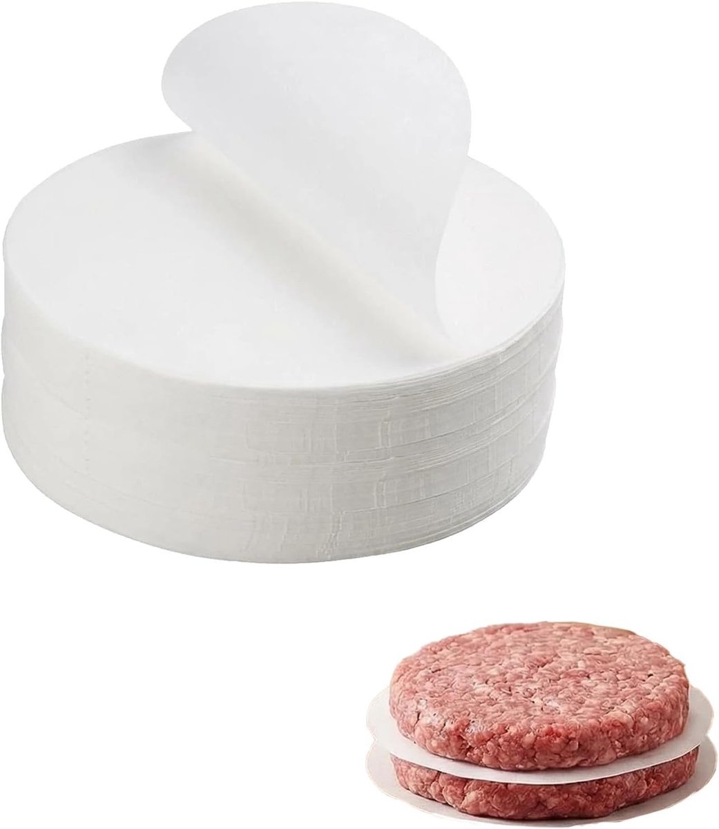 Set van 550 ronde vellen van 10 cm, hitte- en oliebestendig, perfect voor hamburgers, gehaktballen en veelzijdig gebruik in de keuken