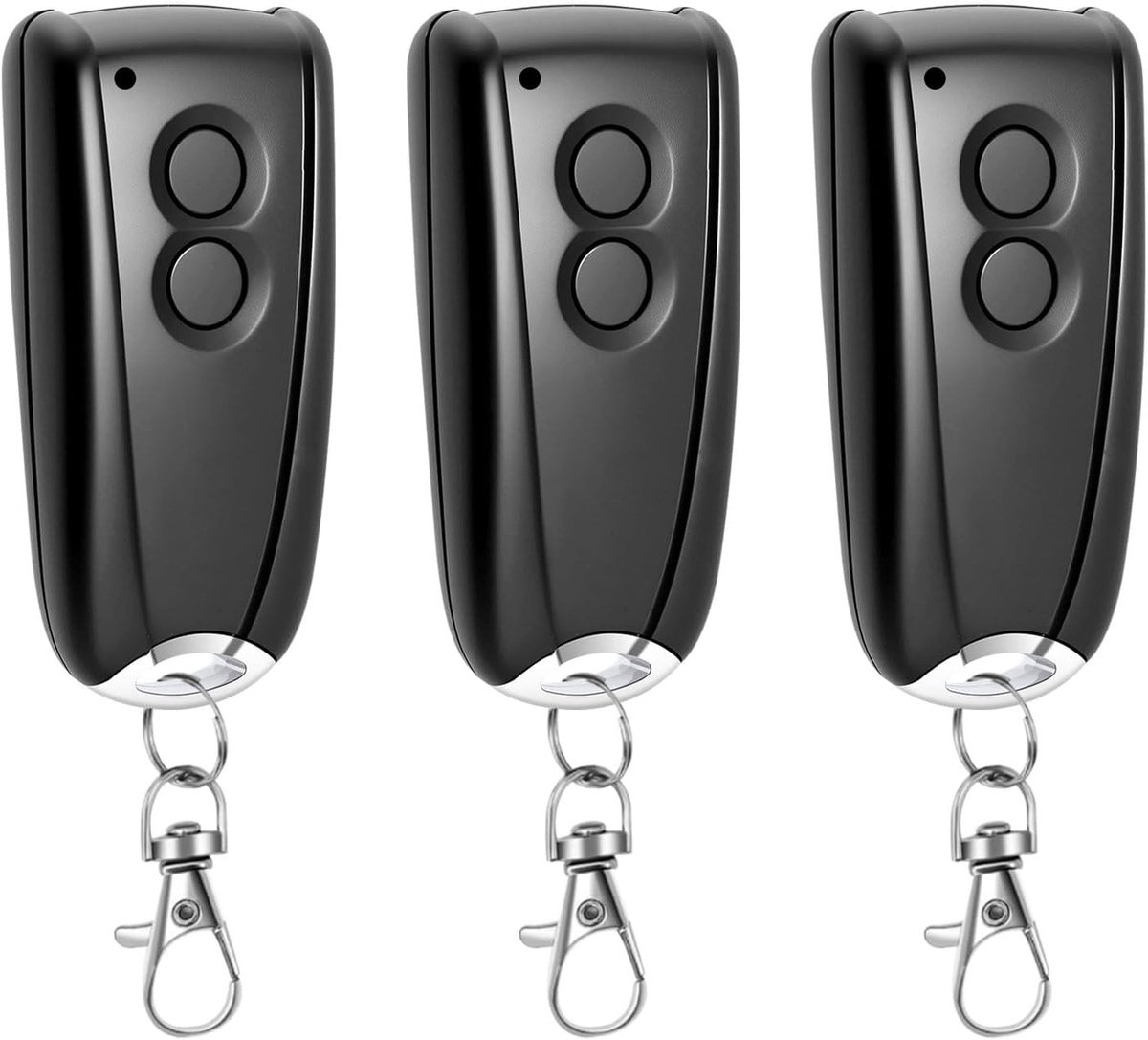 Universele Afstandsbediening 433 MHz voor Automatische Poorten - Compatibel met Ecostar, Liftronic en Portronic - 2 Kanalen, Set van 3, Geschikt voor Diverse Modellen