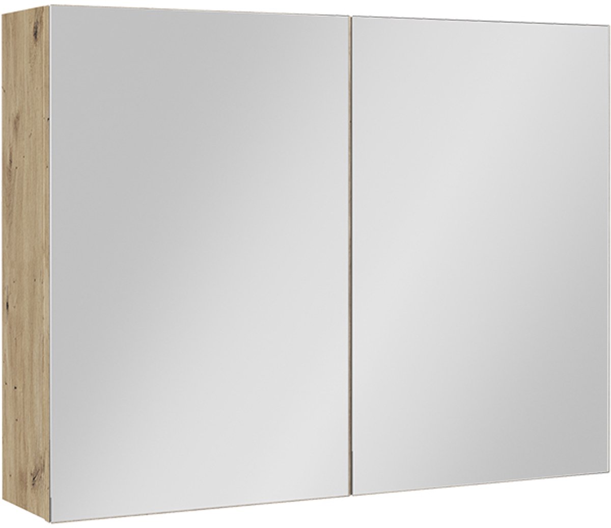 Vicco Badkamerspiegelkast Lavia, Artisanaal eiken, 80 x 60.2 cm