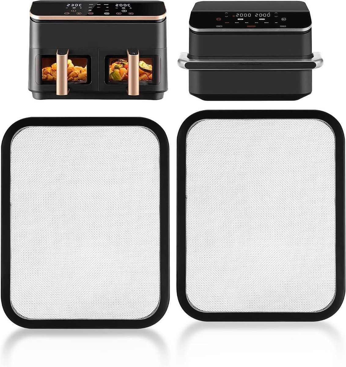 RVS Spatbescherming, Fijnmazig Vet Spatdeksel voor Airfryer, Keukenaccessoires, Vetbeschermer, Duurzaam en Effectief
