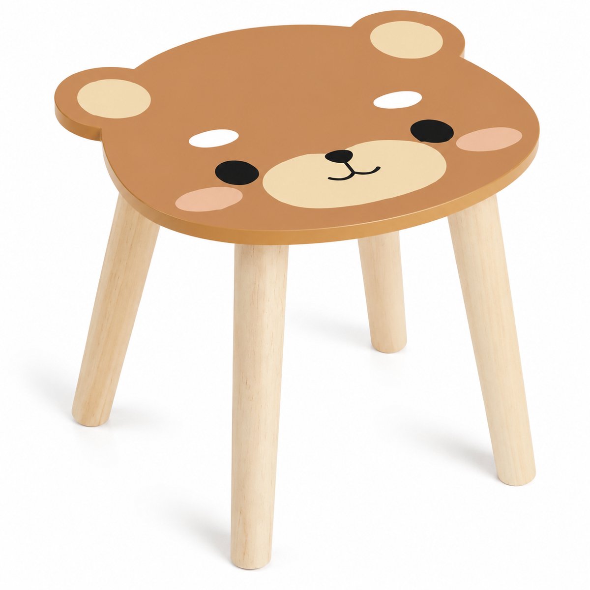 HEM houten kinderkruk beer - 28 x 27 cm - Met microvezeldoekje
