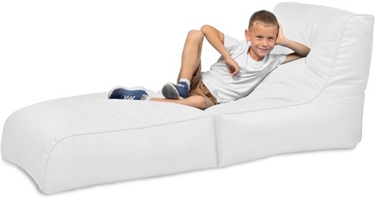 Opvouwbare Zitzak - Zit en Lig Kussen - Buiten Loungen - 2 in 1 Design - XL Grootte - Wit