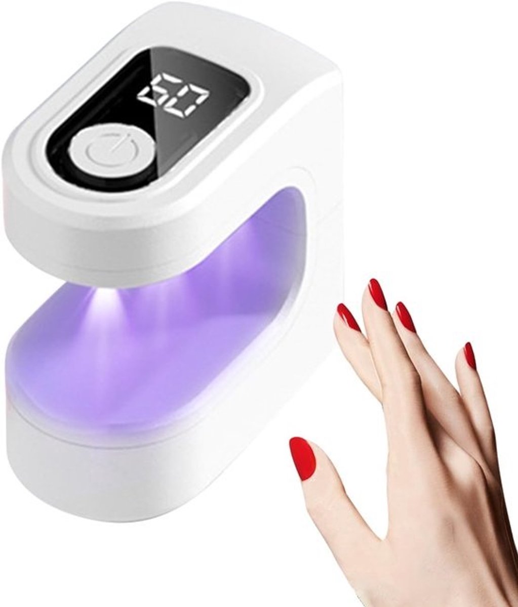 Kleine UV Lamp - Draagbare Nagellamp - Snelle Gel Uitharding - Dubbele Timerstanden - 38 x 62 x 38 cm
