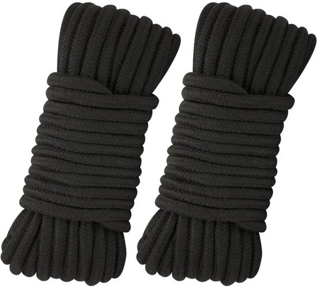 Katoenen Touw - Zacht Bindtouw - Kleding Ophangen - Extra Dik - 2 x 10 Meter - Zwart