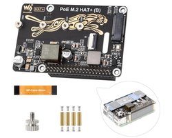 PCIe naar M.2 HAT Adapter met PoE voor Raspberry Pi 5, Ondersteunt NVMe SSD