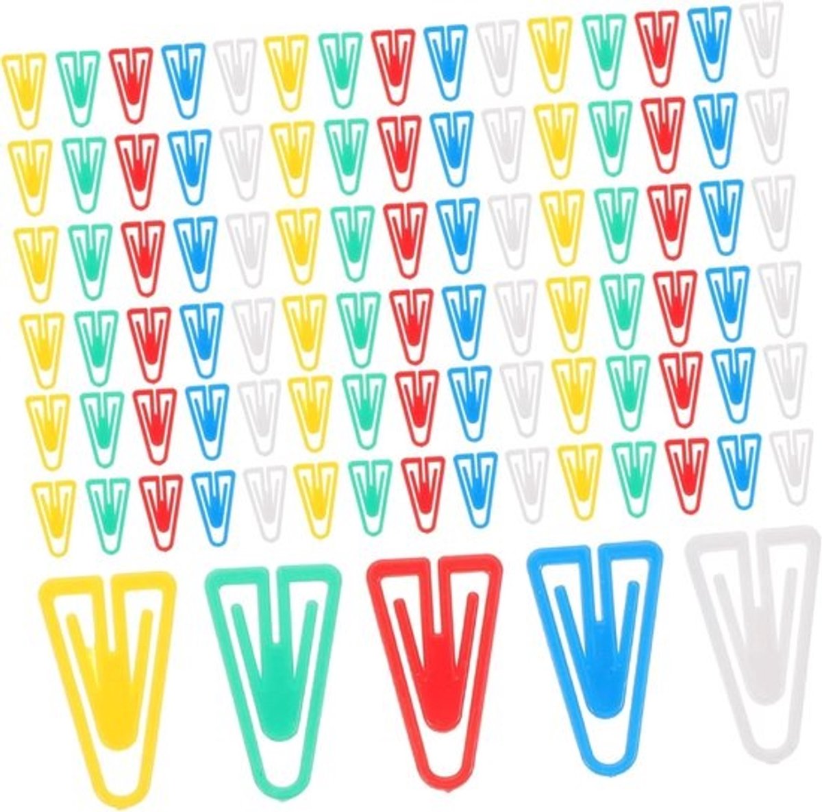 Driehoekige Paperclips - Decoratieve Clips - Documenten Organiseren - Lichtgewicht Plastic Materiaal - 2.20X1.30CM - Diverse Kleuren
