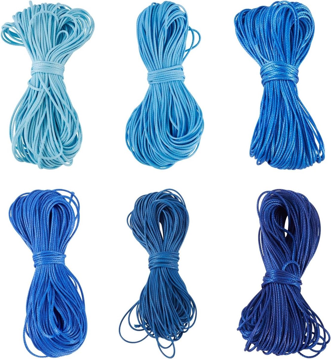 Waxed Polyester Koord 0.5mm - Sterke Touw voor Sieraden, Macramé en Vriendschapsarmbanden, Blauw