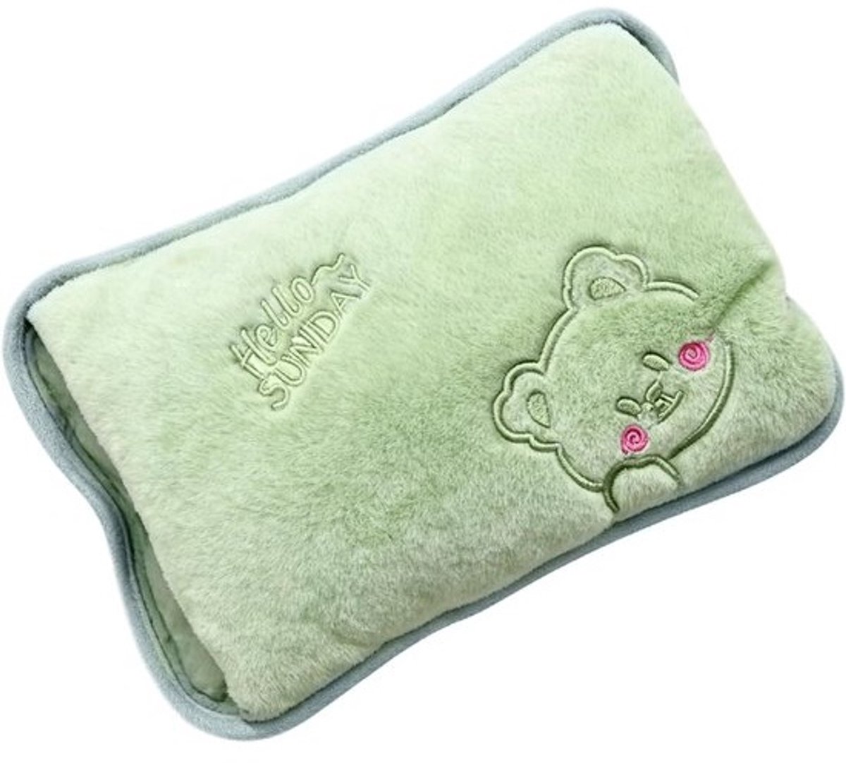 Elektrische Kruik - Oplaadbare Warmte - Spierontspanning - Zachte Fluwelen Hoes - 27x19cm - Groen