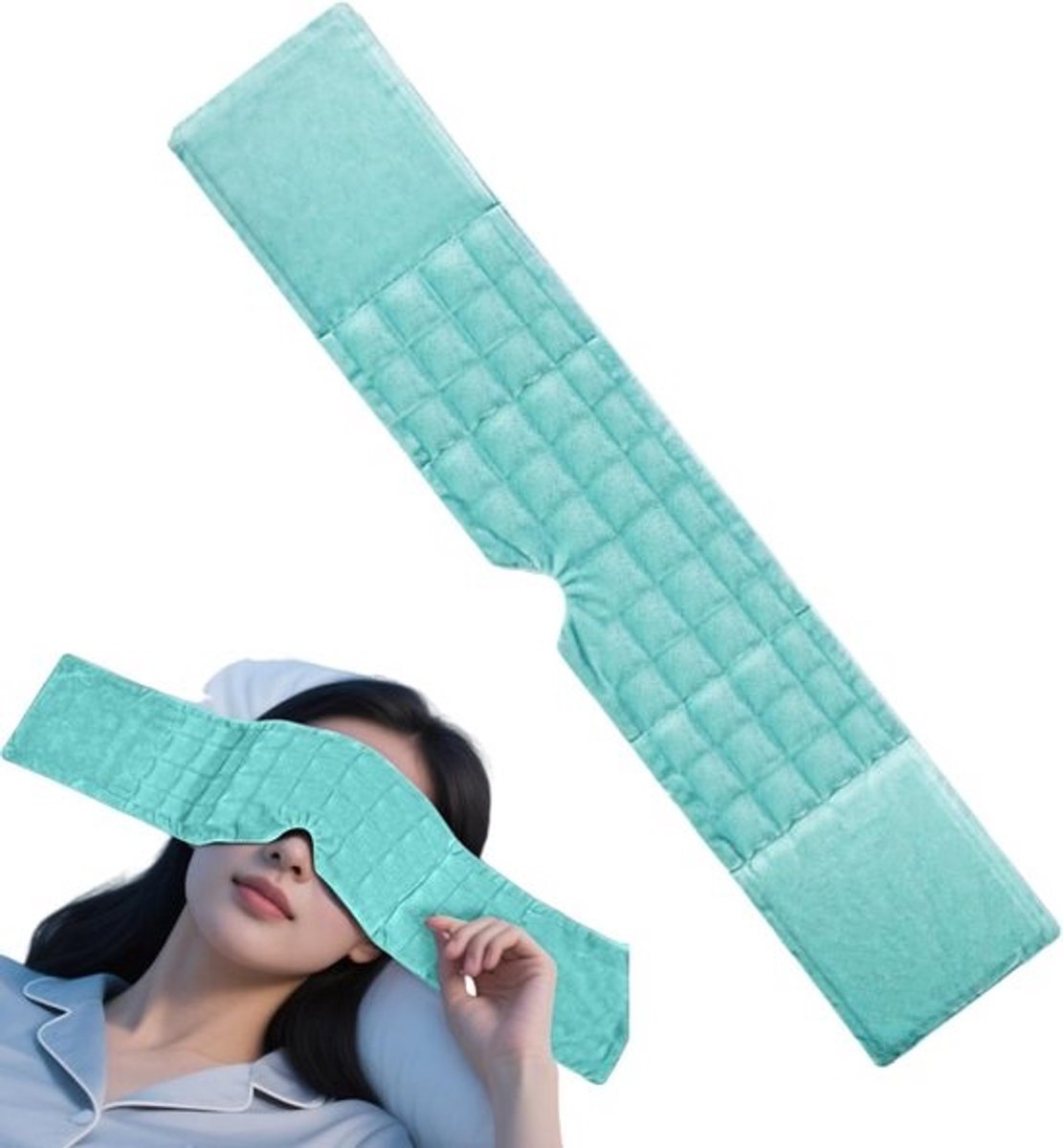 Slaapmasker Ogen - Verduisterend Masker - Diepe Ontspanning - Zachte Druk - 65 cm - Zwart