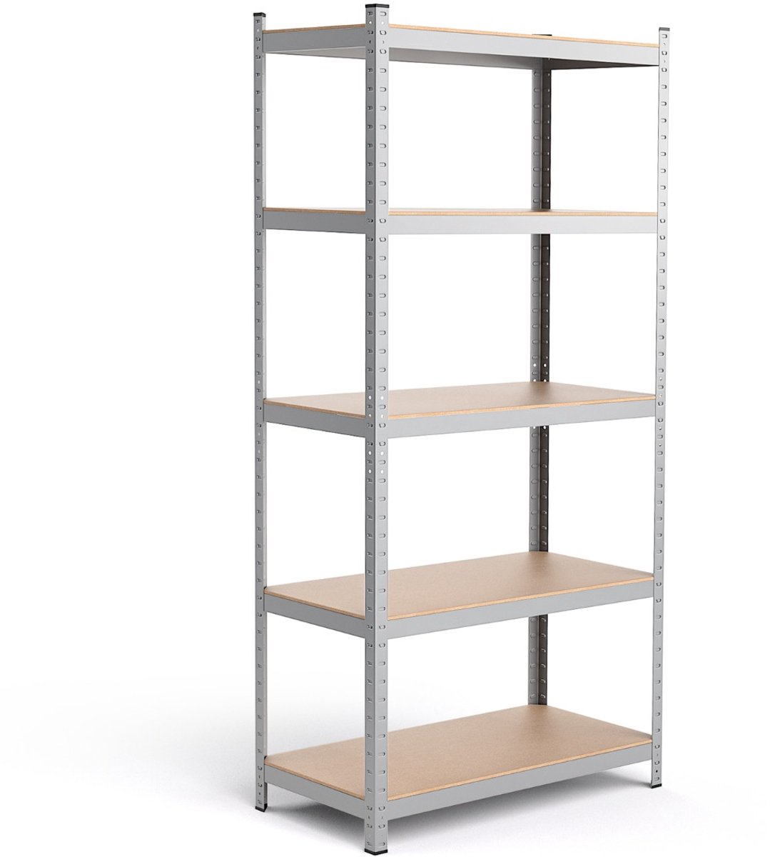 SureDeal® - Boekenkast - Laags Opslagrek Zware - 91x46x183 cm - Zilver