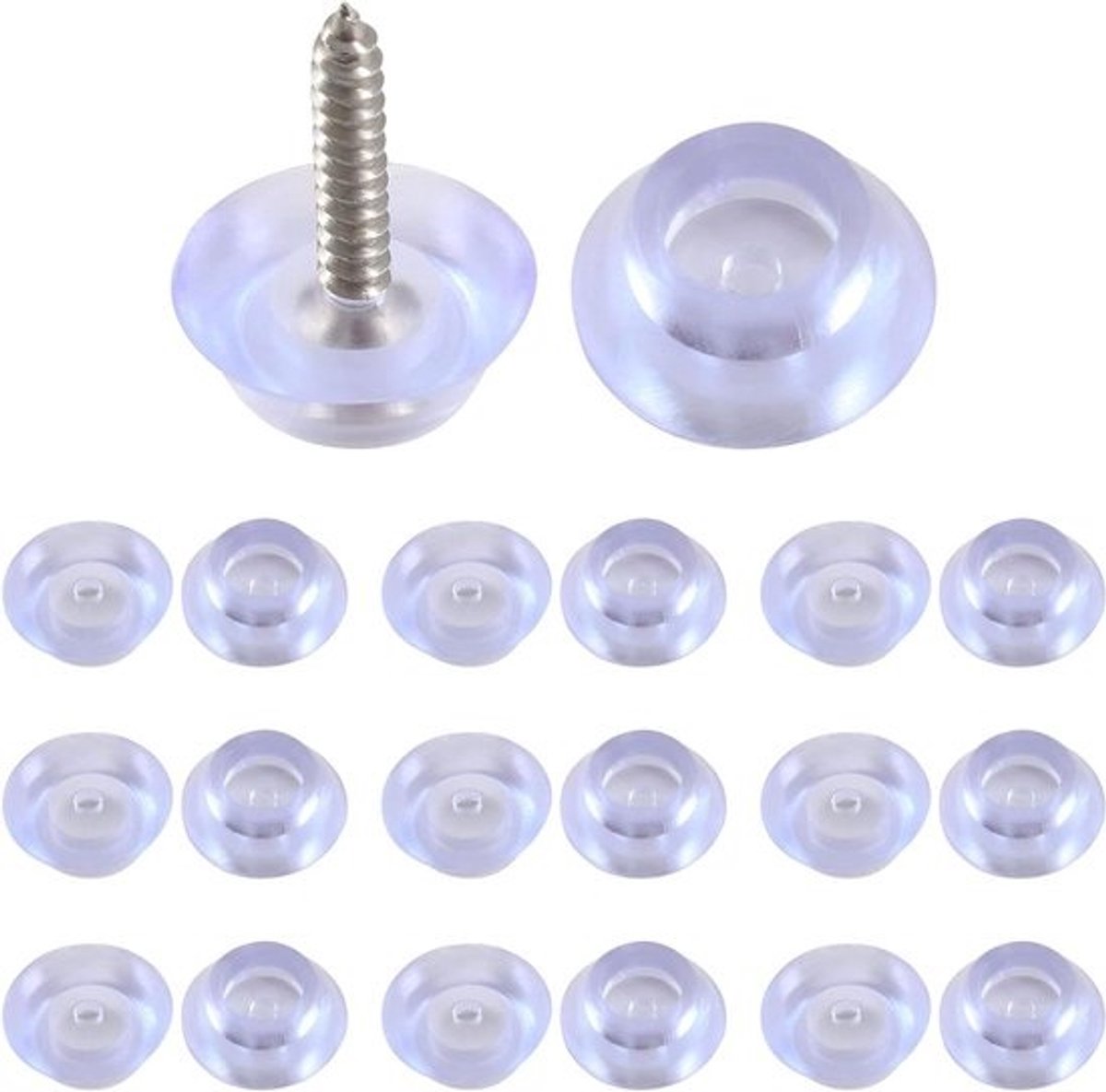 Meubelpootkussens - Stoelpootbeschermers Vloerbeschermers - Meubels Verplaatsen - Antislip Rubber - 19 mm - Transparant