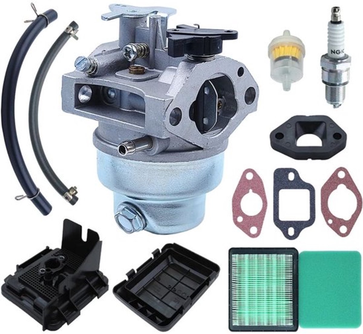 GCV160 motor- en grasmaaiercarburateurset, GCV 160 grasmaaiercarburateur (inclusief bougies, luchtfilter en pakkingen)