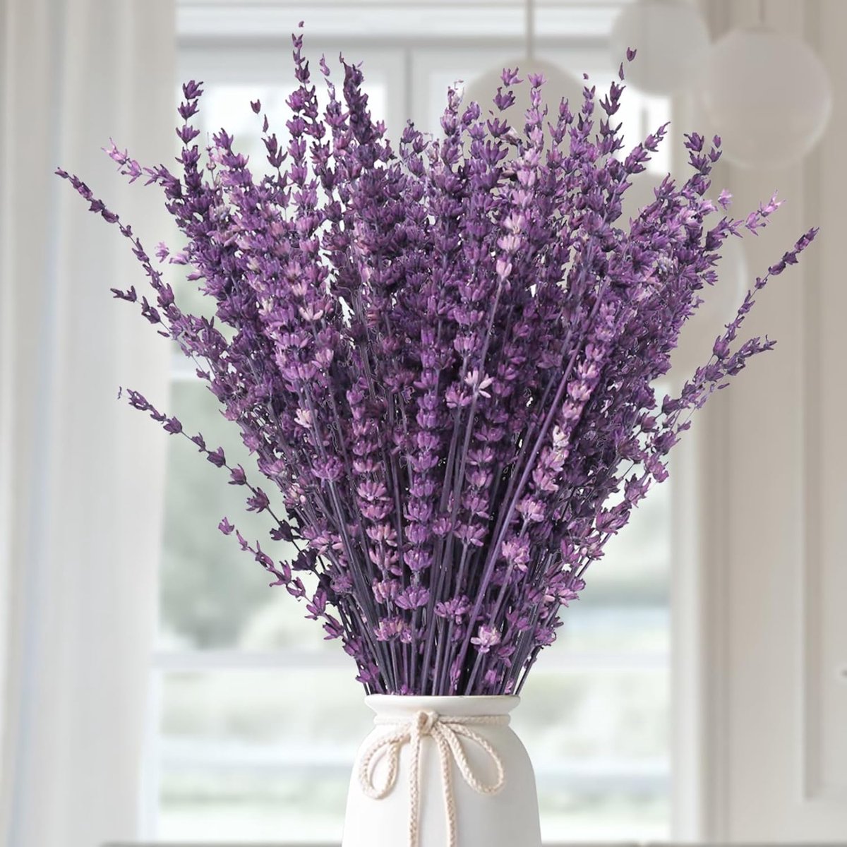 Gedroogde Lavendel Bundel - Gekonfijte Bloemen - Huis Decoratie - Blijvende Geur - 50g 40cm - Paars