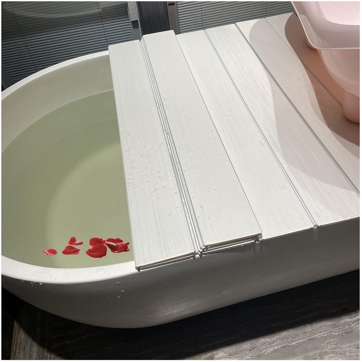 Badkuip lade - Bad accessoire - Ontspannen badderen - Opvouwbaar en isolerend - Tot 180 cm - Wit