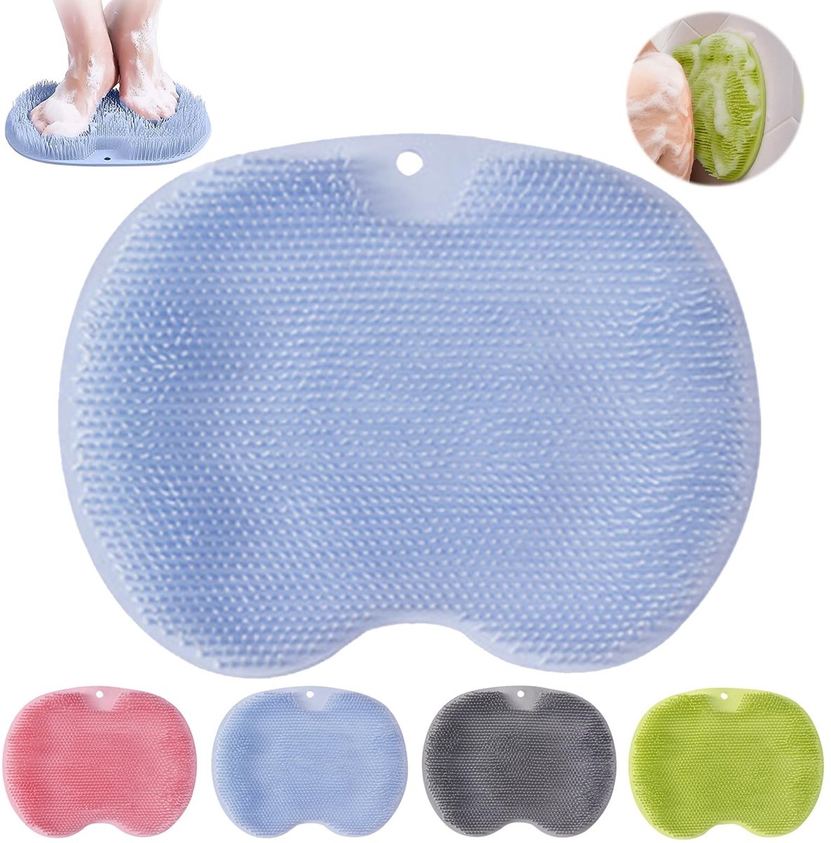 Dailygoods- Massagekussen Antislip - Voetmassageborstel - Voetwaspad met Zuignappen - Verbetert Doorbloeding - Hoogwaardig TPR-Materiaal - Aangename Massage - Voetmassagepad