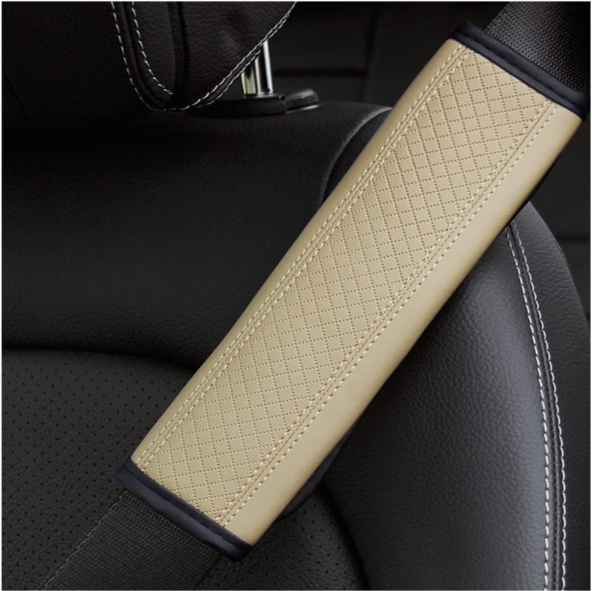 Dailygoods- Gordelkussen 2 Stuks - Veiligheidsgordelafdekking - Autoveiligheidsgordelhoes - Comfortabel EVA-schuim - Antiwurging - Afmetingen 6,5 x 23 cm - Veiligheidsgordel