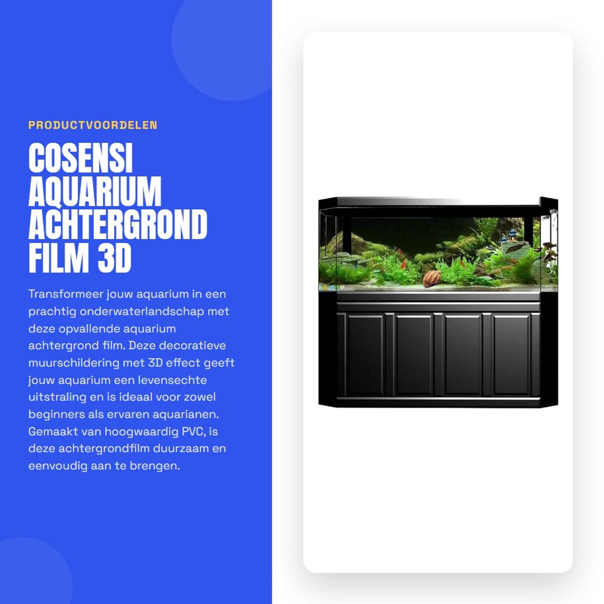 Dailygoods- Aquariumachtergrond 3D Effect Zeebodem - PVC Sticker - Decoratieve Muurschildering - Afmetingen 122 x 46 cm - Gloednieuw - Aquarium Backing Film - Aquariumdecoratie