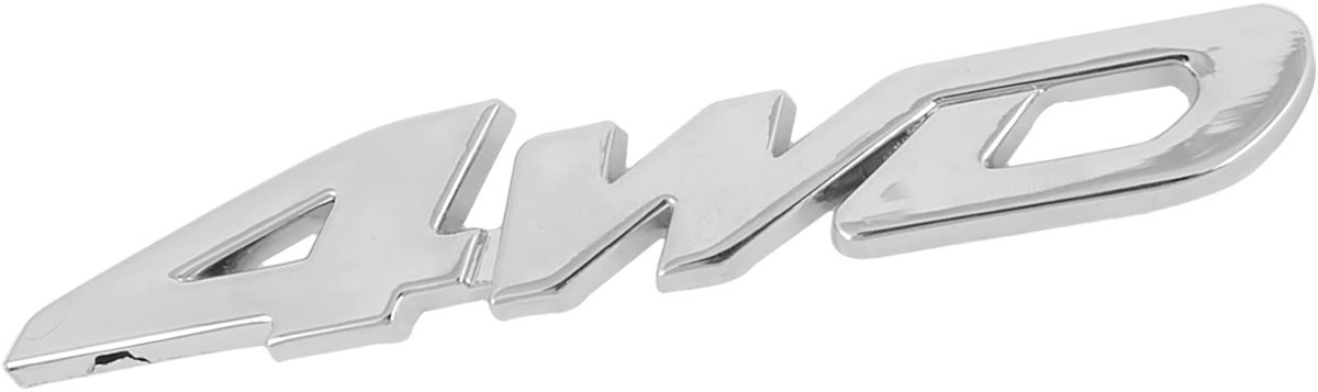 Dailygoods- Radiatorgrill Embleem - 4WD Design - Badge Decoratie - Zilver - Auto Accessoire - Hoogwaardige Kwaliteit - Autobadge