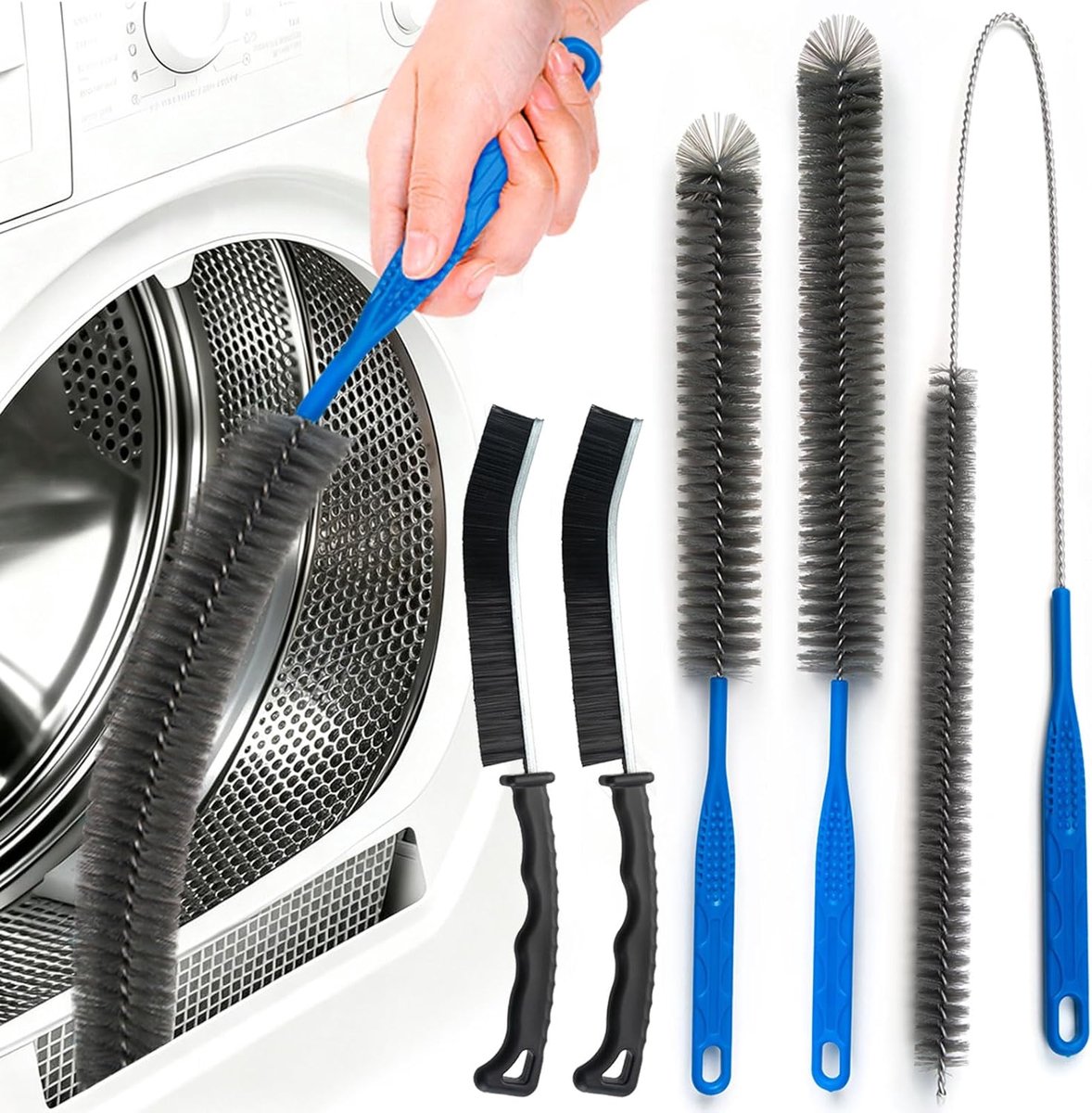 Droger Vent Cleaner Kit - Pluisreiniger Droger - Apparaten Reinigen - Flexibele Uitschuifbare Handgreep - Niet gespecificeerd - Grijs