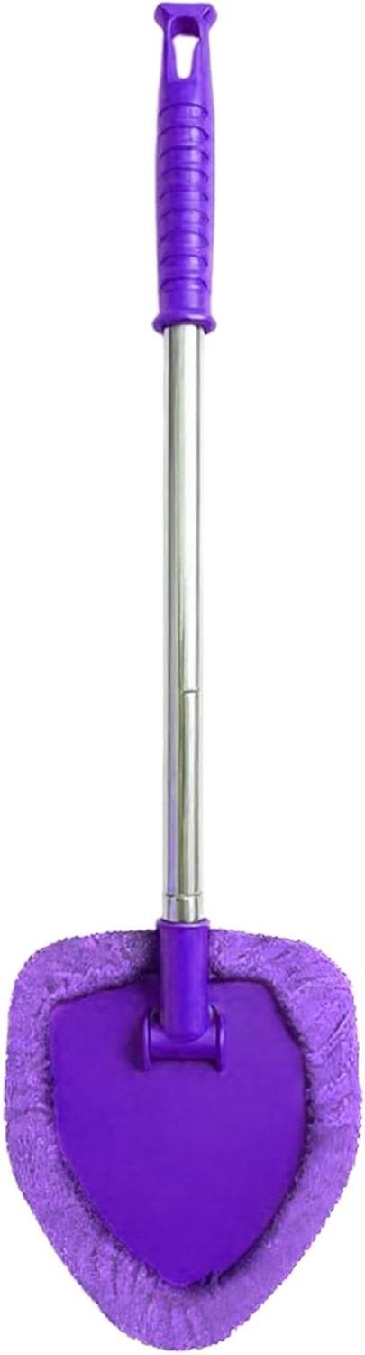 Ruitenreiniger Auto - Plumeau Raam - Auto Ramen Zemen - Telescopische steel - 47.4 cm - Paars