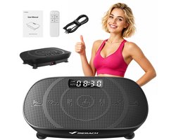 MERACH Mini Trilplaat voor Afvallen - 10 Niveaus Handmatige Modus - Bluetooth Verbinding - Compacte Vibratieplaat met LED Scherm, Afstandsbediening en Stille Werking ≤65dB