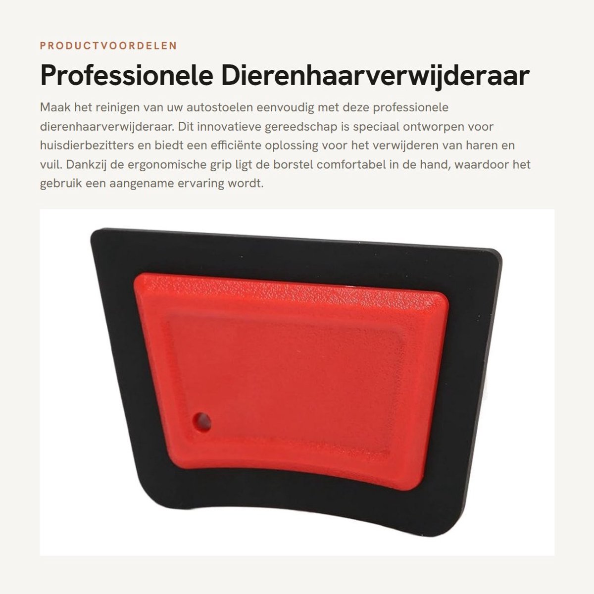 Dailygoods- Dierenhaarverwijderaar Professioneel - Duurzaam - Ergonomische Grip - Tijdbesparend - Slijtvaste Silicagel - Veilig voor Binnenoppervlakken - Hondenhaarborstel