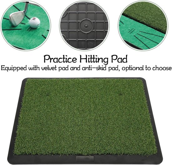 Golf Oefenmat - Golfmat - Techniek Verbeteren - Antislip Onderkant - 444x34cm - Groen — afbeelding 4