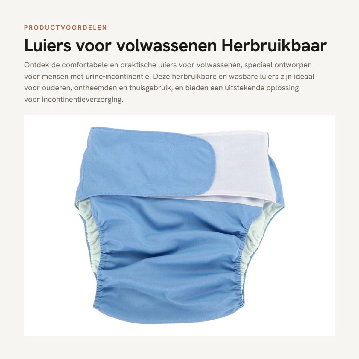 Dailygoods- Stoffen Luier - Herbruikbaar - Wasbaar - Ademend - Waterdicht - Verstelbaar - Super absorberend - Incontinentieluier
