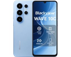 Blackview WAVE 10C Smartphone - 4G AI - DUAL SIM - 16GB RAM - 128GB ROM - Android 16 Telefoon - 6.88 inch - 5000mAh - GPS - Blauw