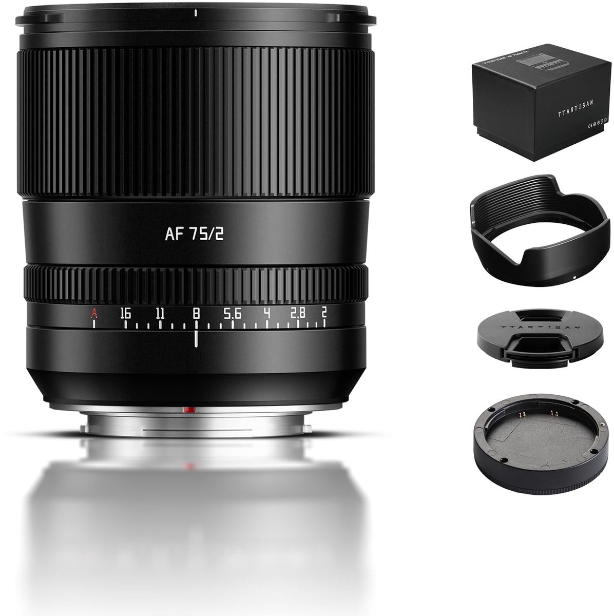 Dailygoods- Portretobjectief 75 mm F2 - Volledige beeld-autofocus - Close-ups - Scherpe opnames - Lichtsterk - Ideaal voor portretfotografie - Lens
